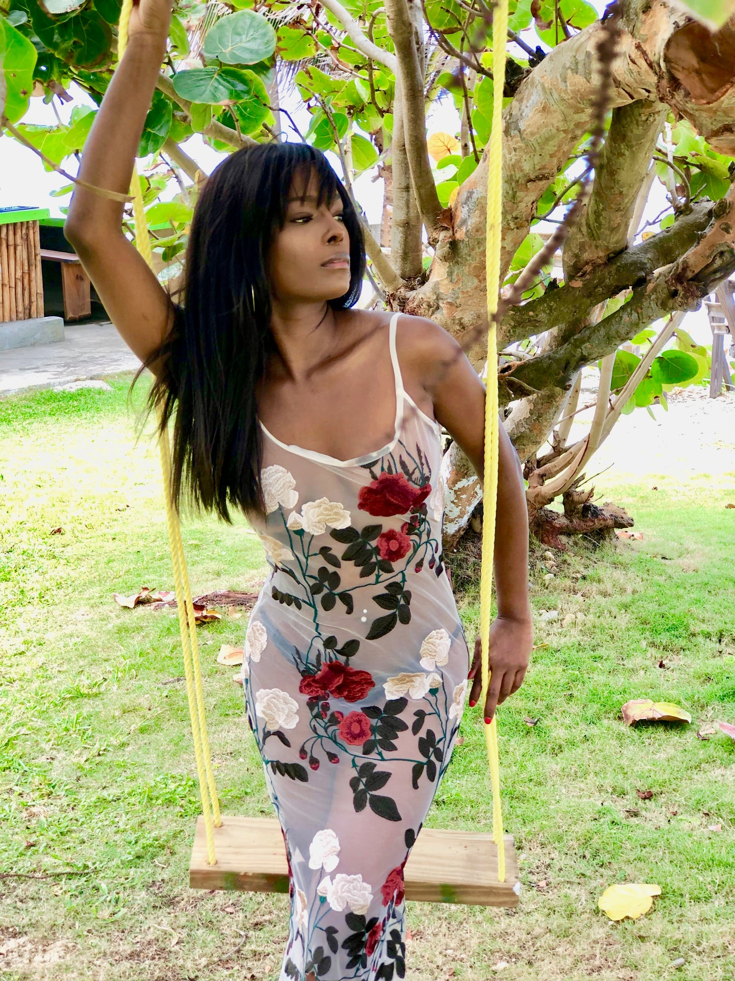 Red Rose Slip Dress
