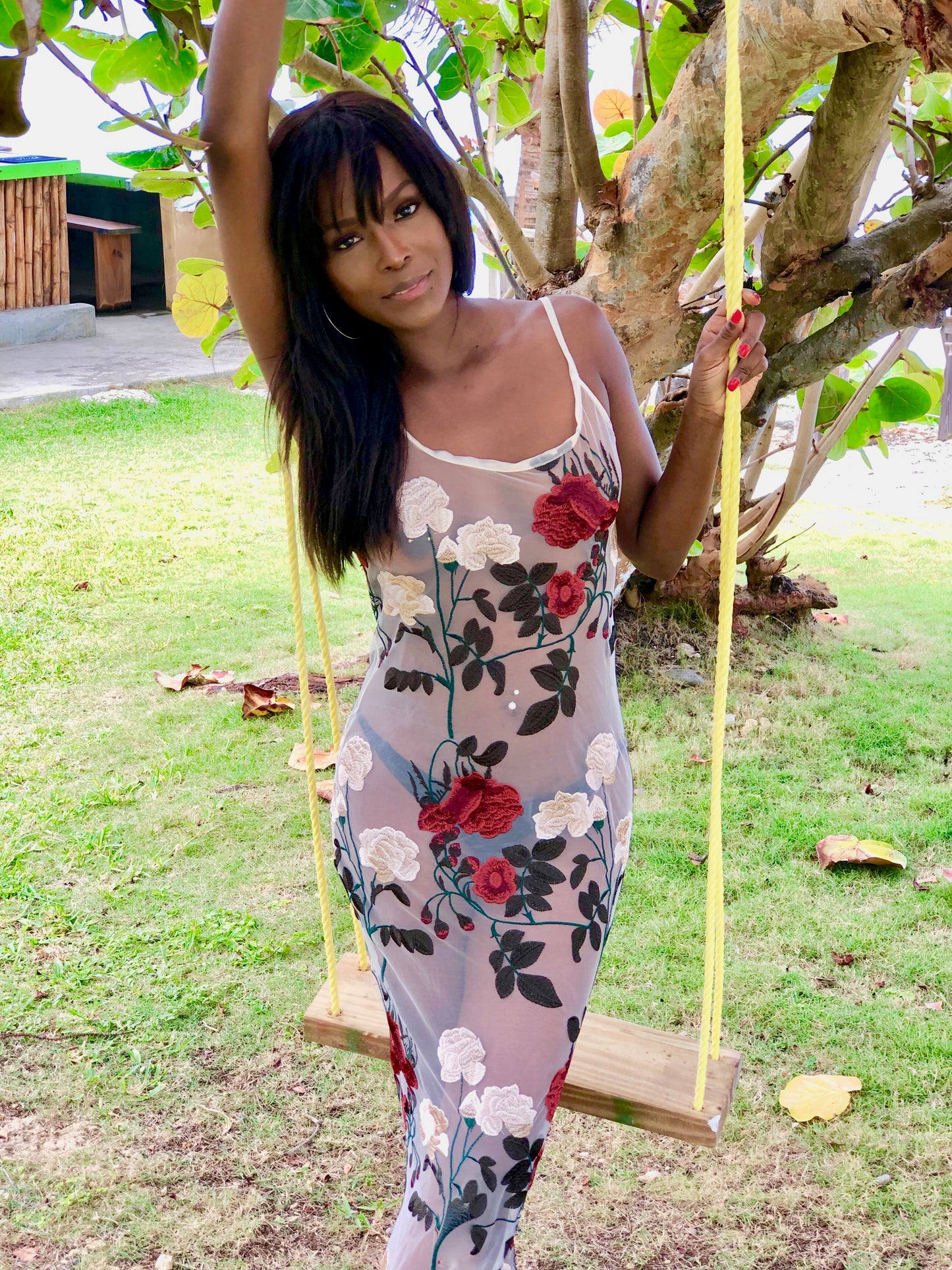 Red Rose Slip Dress