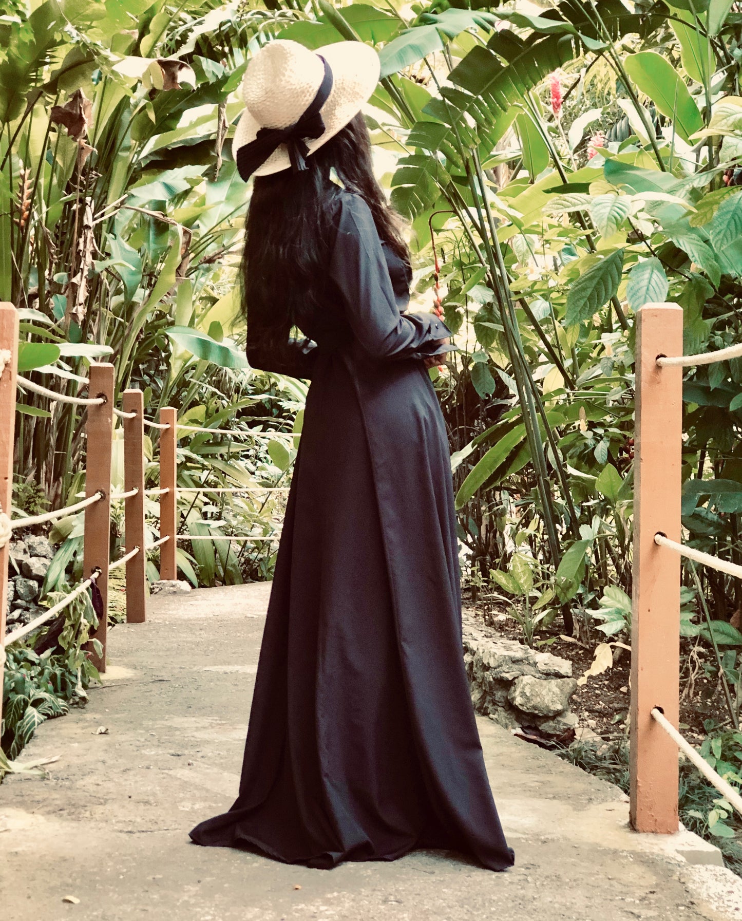 Black Floor Length Shirt Dress
