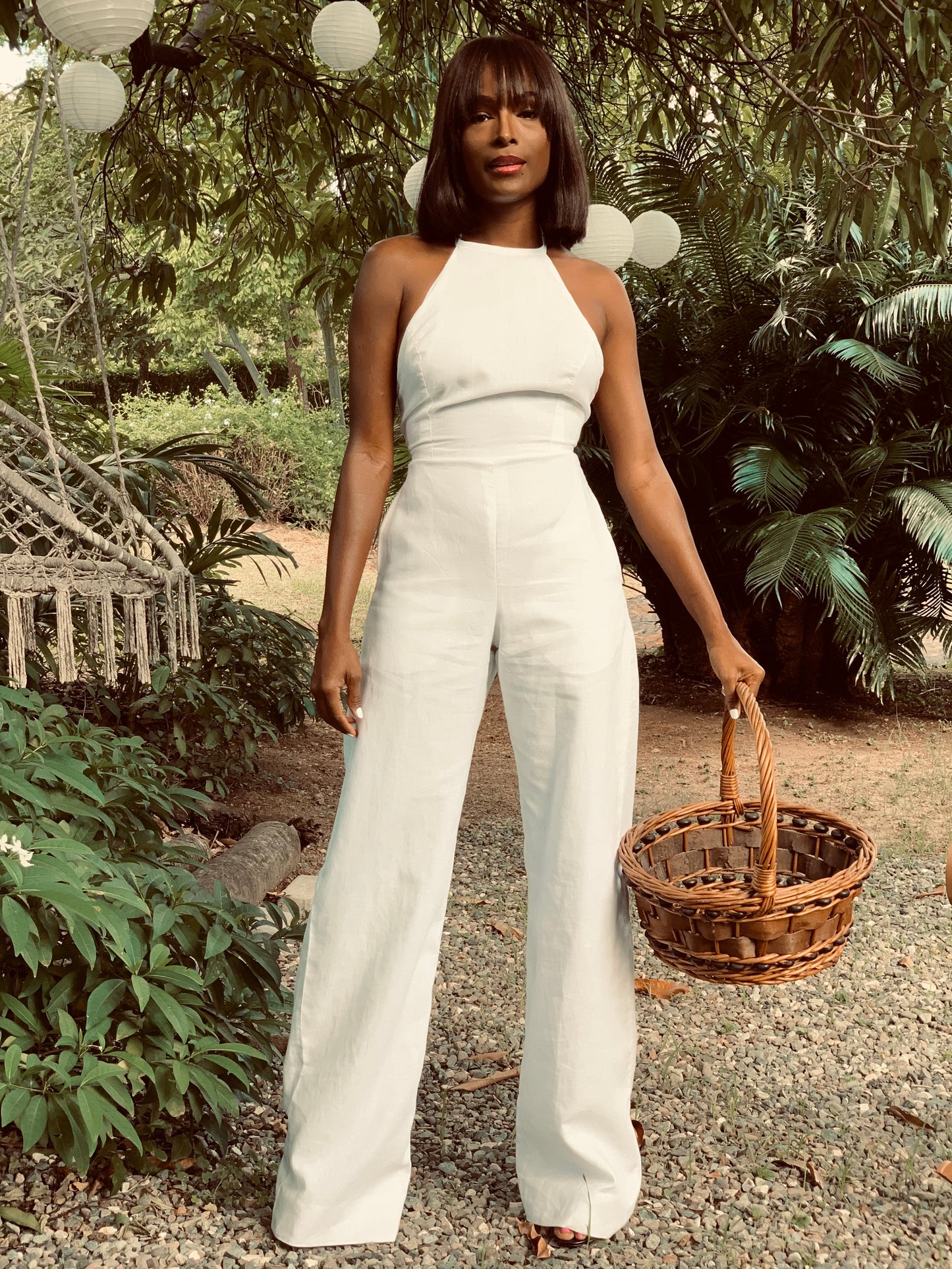 Linen Jumpsuit White