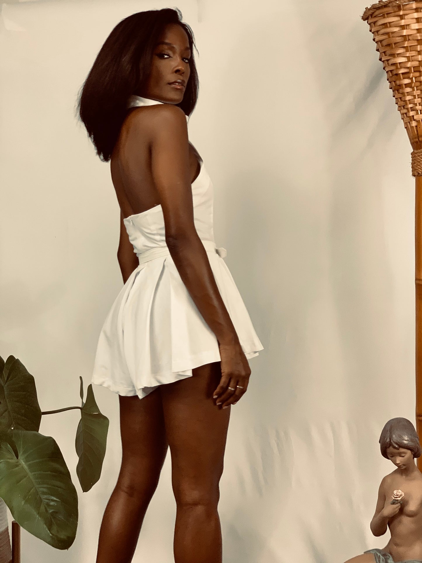 God is a Woman Playsuit in White