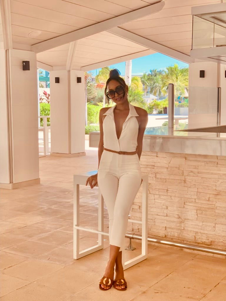 Alter Back Cropped Jumpsuit - Off White
