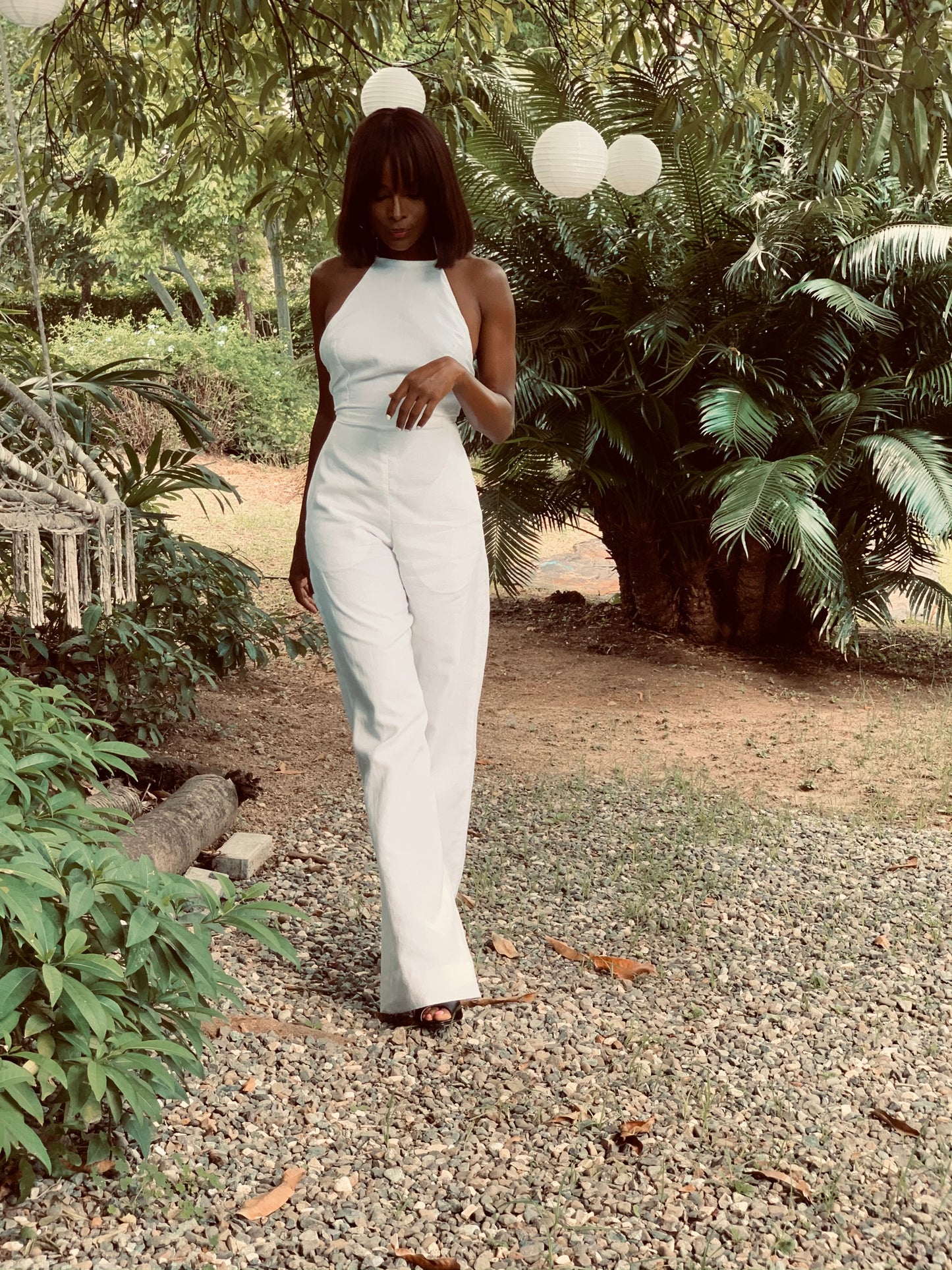 Linen Jumpsuit White