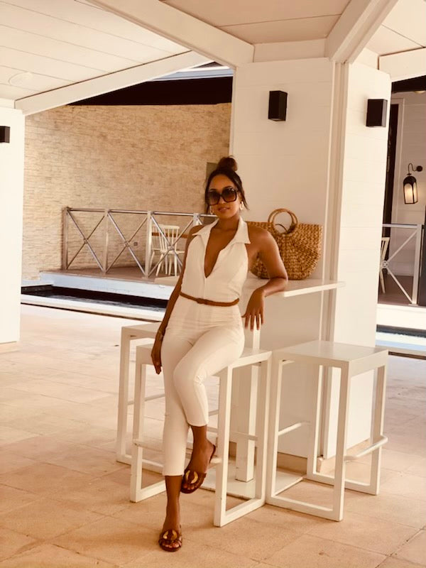 Alter Back Cropped Jumpsuit - Off White