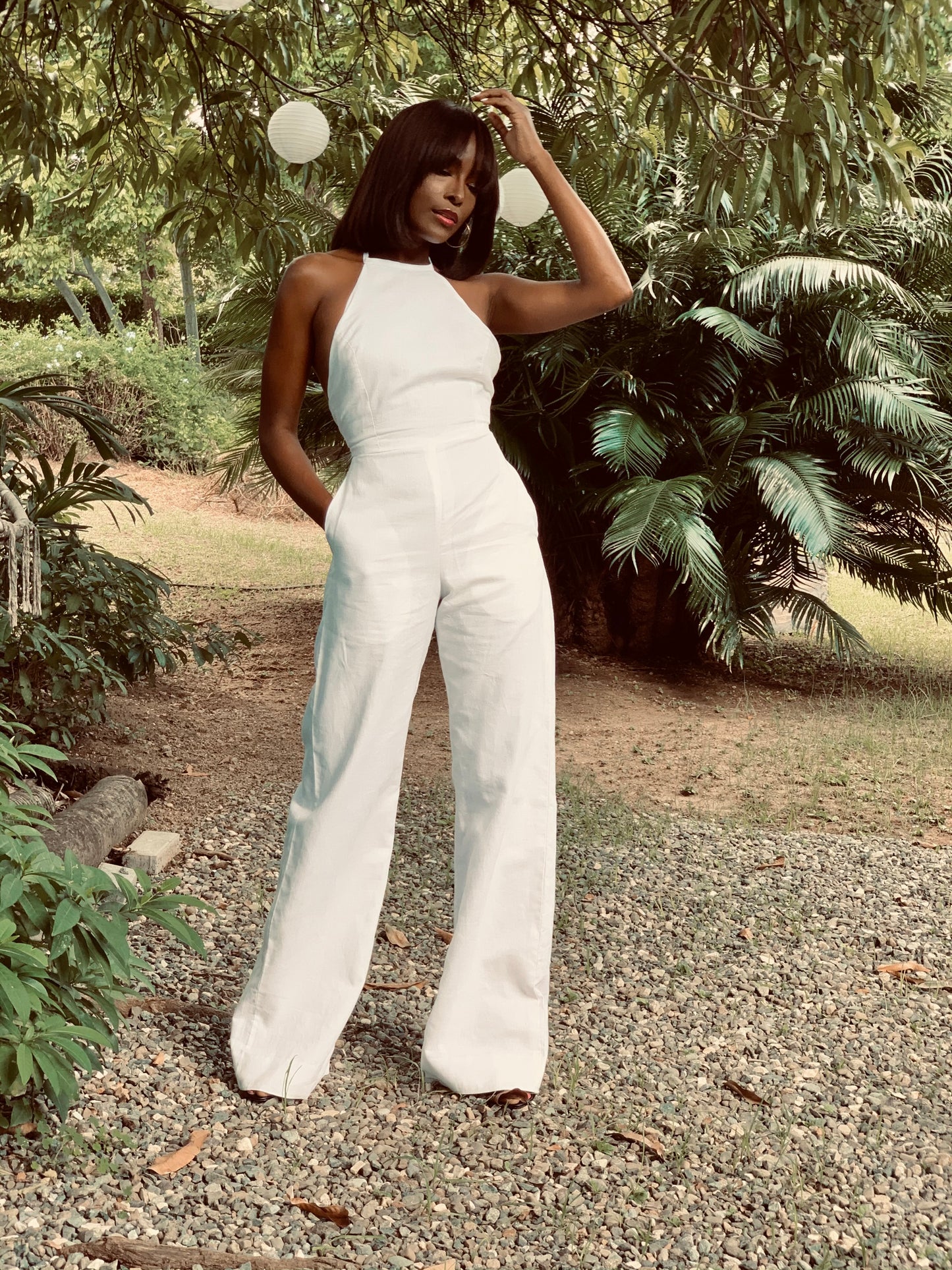 Linen Jumpsuit White