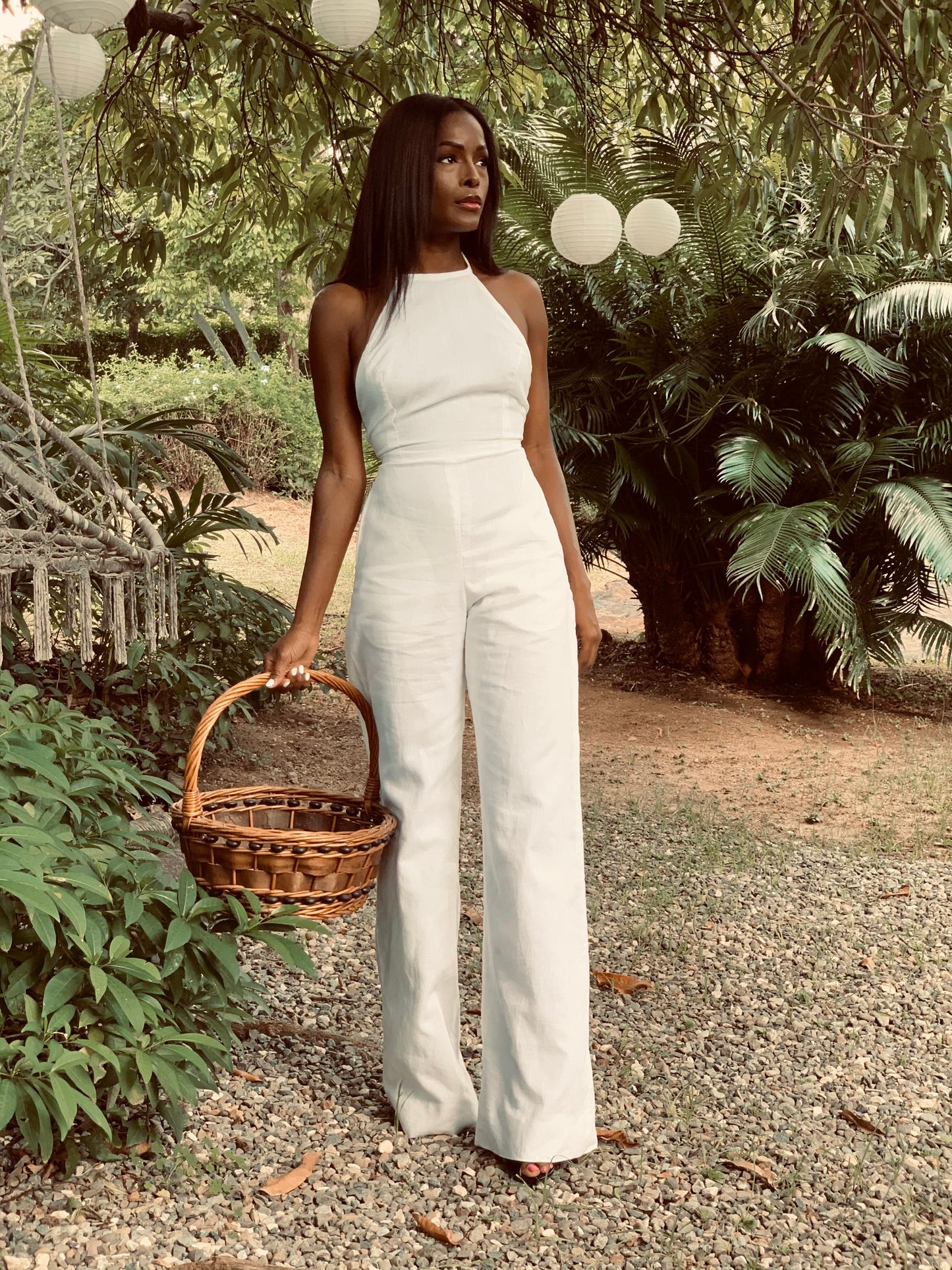Linen Jumpsuit White