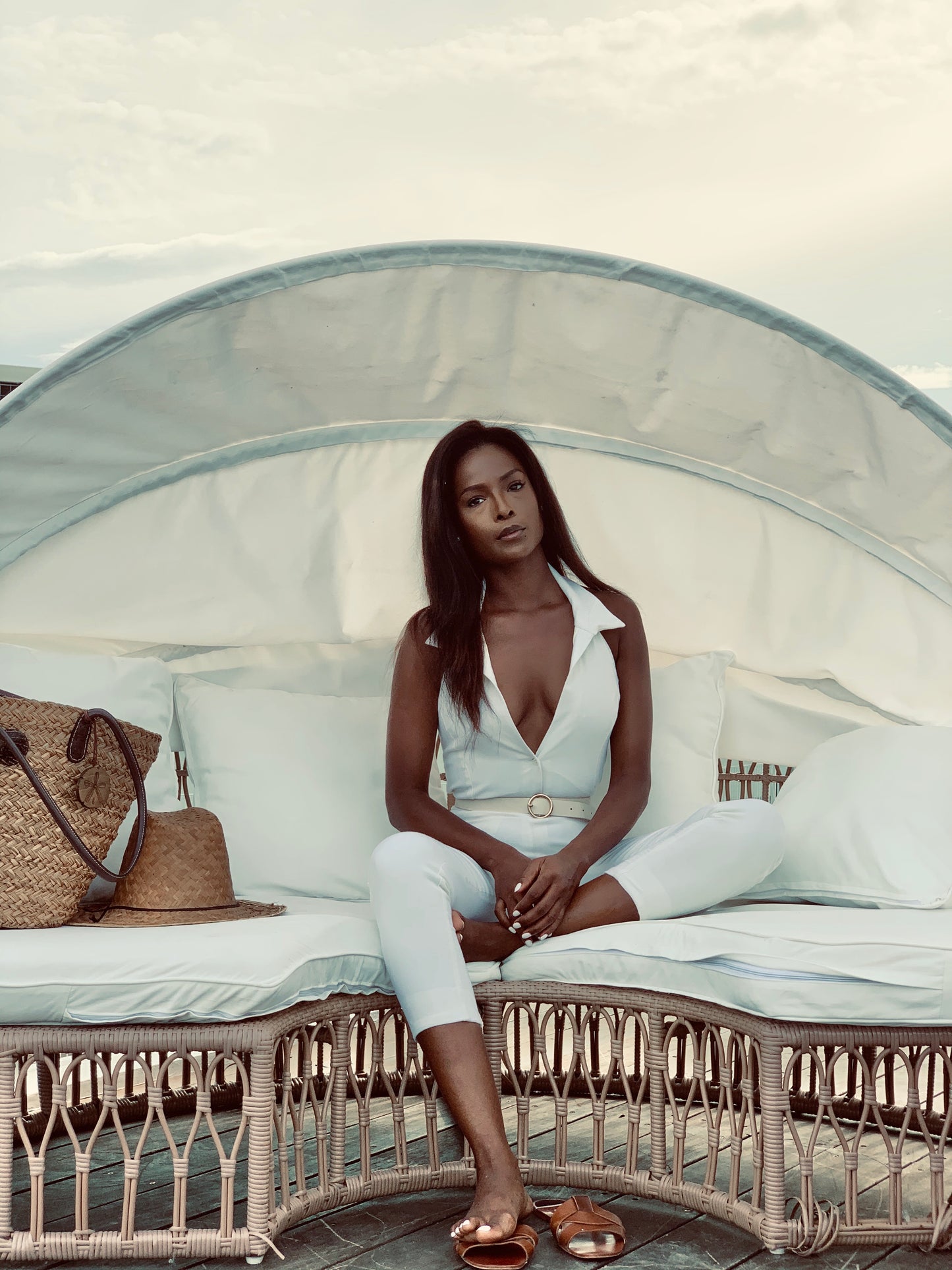 Alter Back Cropped Jumpsuit - Off White