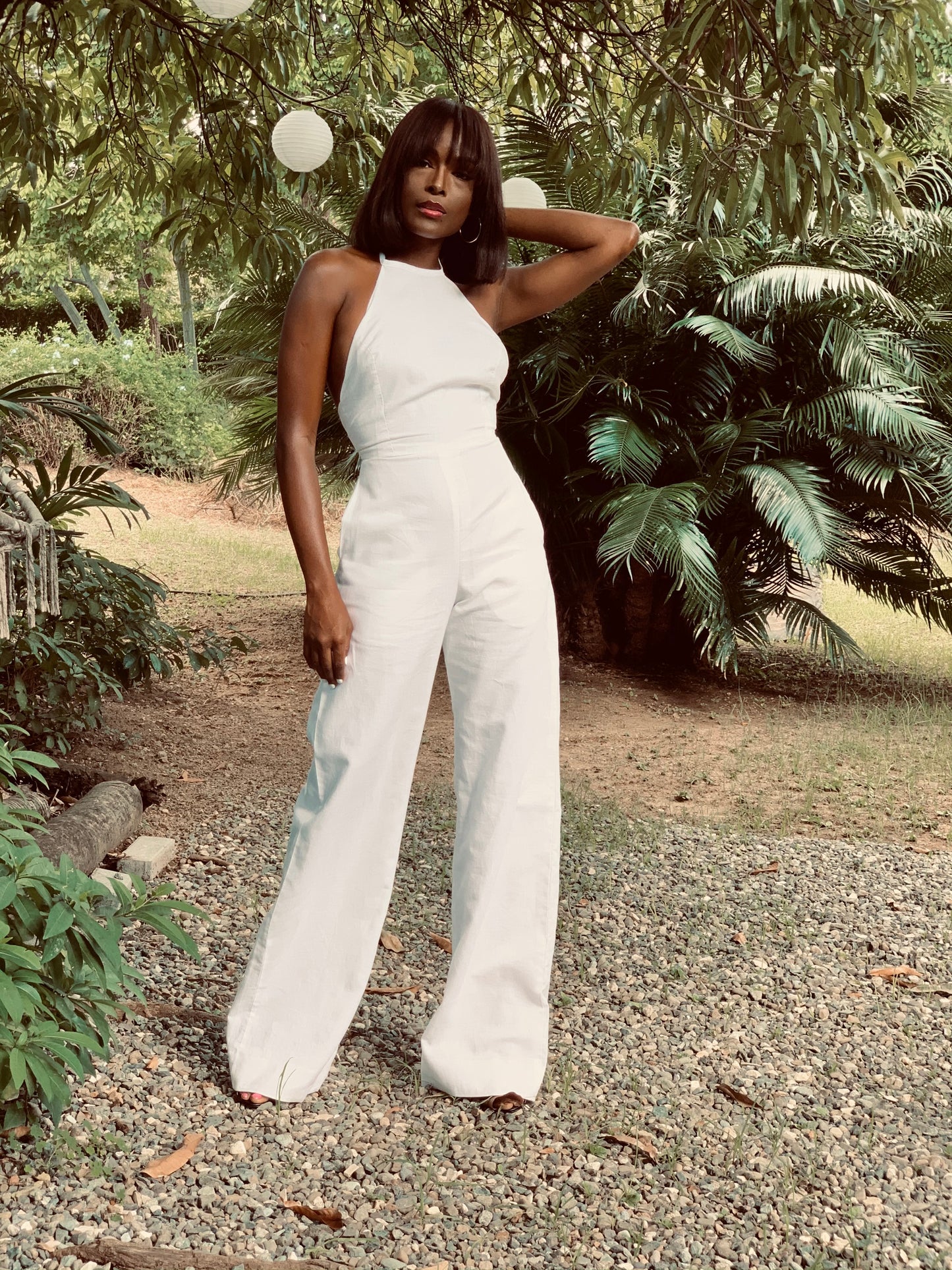 Linen Jumpsuit White