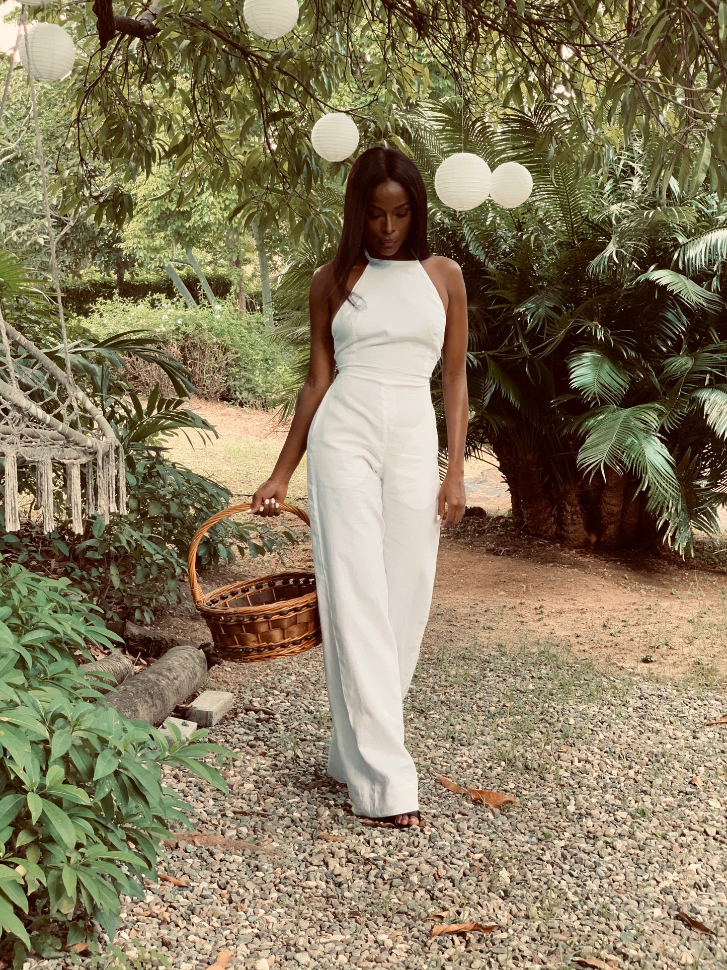 Linen Jumpsuit White
