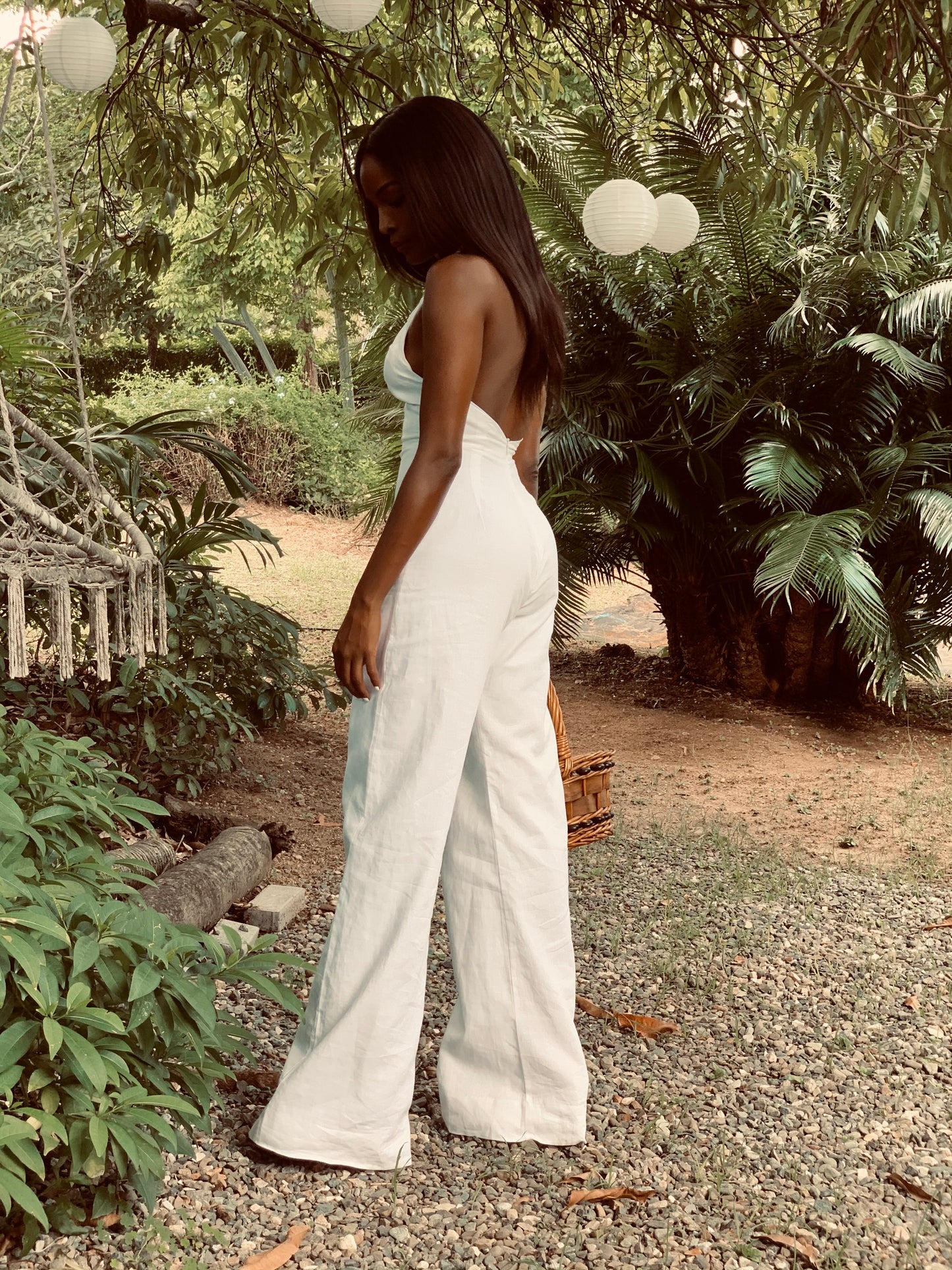 Linen Jumpsuit White